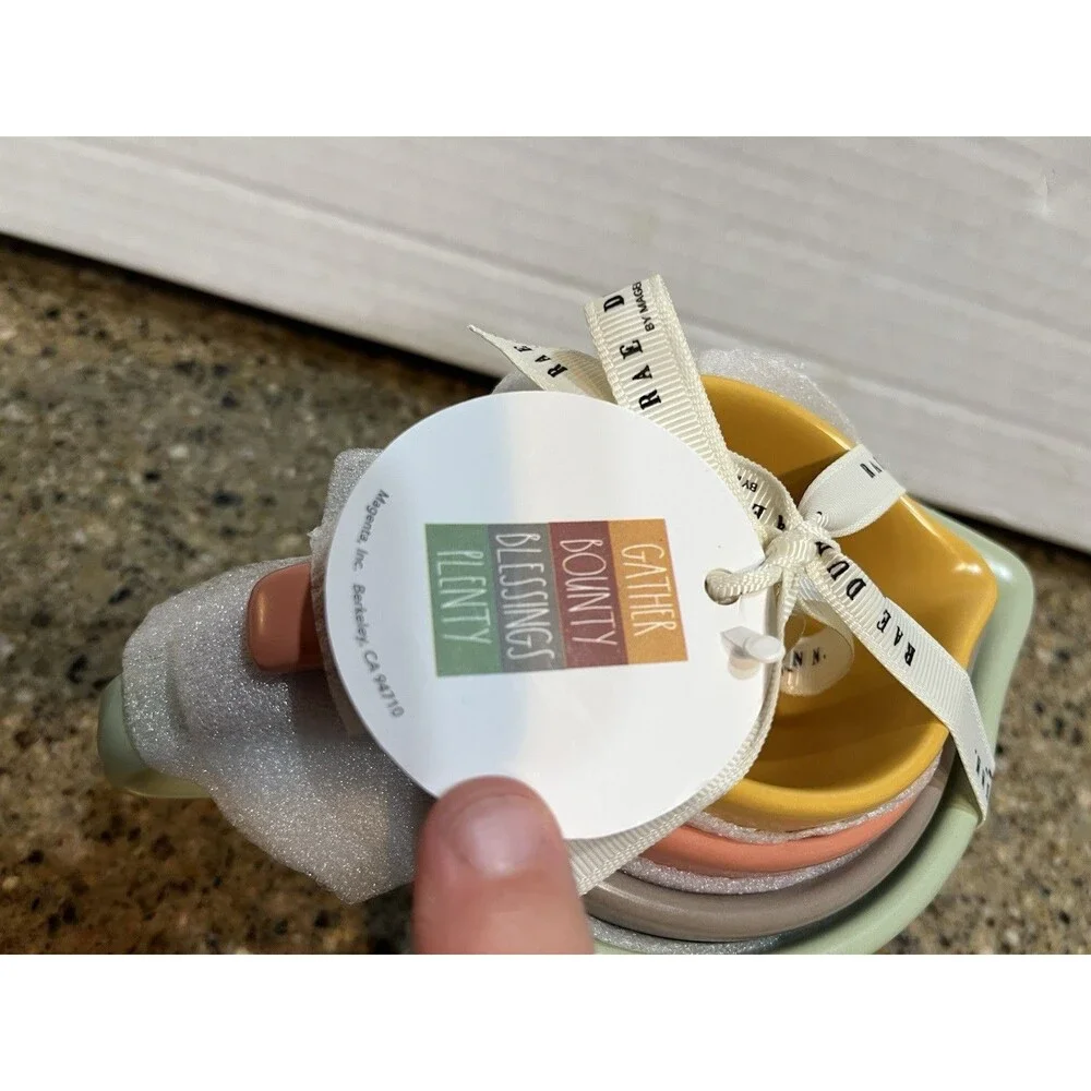 RAE DUNN Thanksgiving Measuring Cups - Gather, Bounty, Blessings, Plenty, 2023!